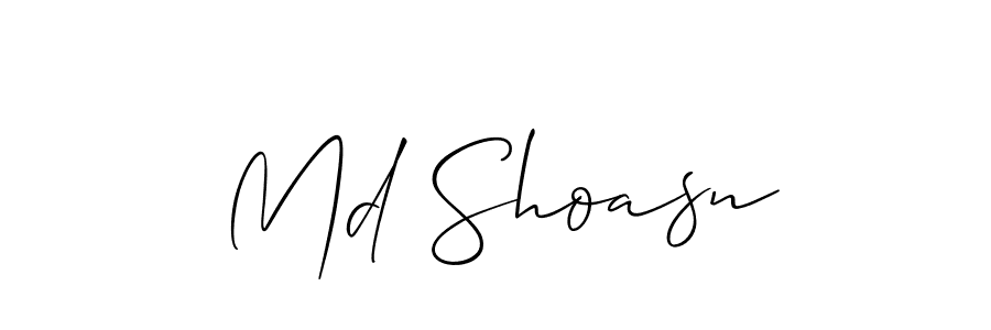 How to make Md Shoasn signature? Allison_Script is a professional autograph style. Create handwritten signature for Md Shoasn name. Md Shoasn signature style 2 images and pictures png