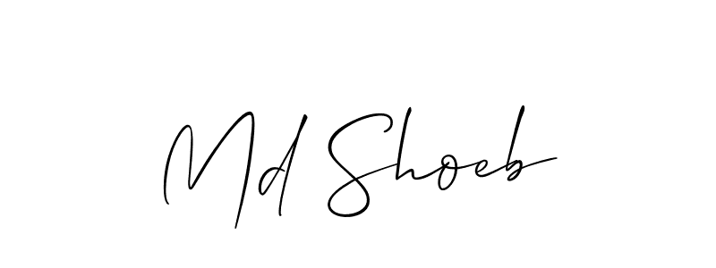 Also we have Md Shoeb name is the best signature style. Create professional handwritten signature collection using Allison_Script autograph style. Md Shoeb signature style 2 images and pictures png