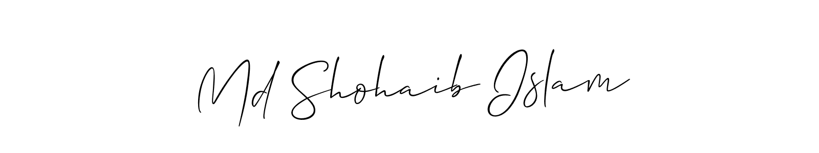 if you are searching for the best signature style for your name Md Shohaib Islam. so please give up your signature search. here we have designed multiple signature styles  using Allison_Script. Md Shohaib Islam signature style 2 images and pictures png