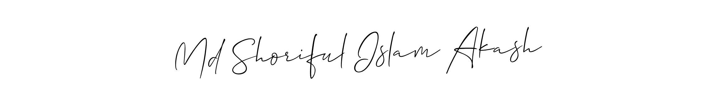 Design your own signature with our free online signature maker. With this signature software, you can create a handwritten (Allison_Script) signature for name Md Shoriful Islam Akash. Md Shoriful Islam Akash signature style 2 images and pictures png