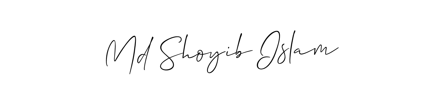 Make a beautiful signature design for name Md Shoyib Islam. With this signature (Allison_Script) style, you can create a handwritten signature for free. Md Shoyib Islam signature style 2 images and pictures png