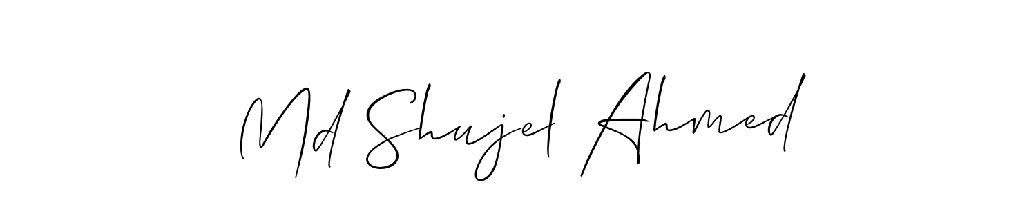 Make a short Md Shujel Ahmed signature style. Manage your documents anywhere anytime using Allison_Script. Create and add eSignatures, submit forms, share and send files easily. Md Shujel Ahmed signature style 2 images and pictures png
