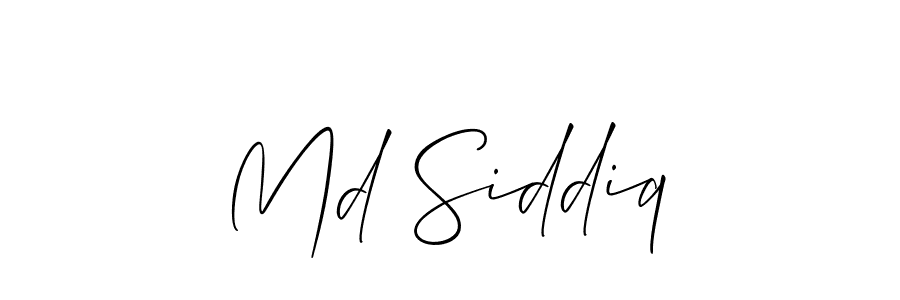 Create a beautiful signature design for name Md Siddiq. With this signature (Allison_Script) fonts, you can make a handwritten signature for free. Md Siddiq signature style 2 images and pictures png