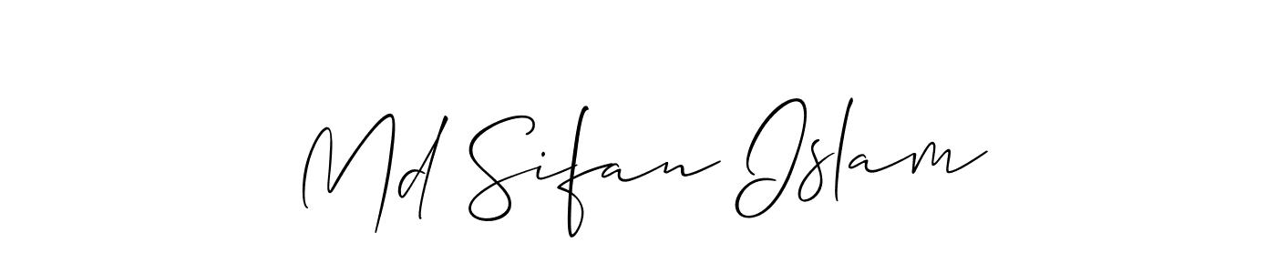 Also we have Md Sifan Islam name is the best signature style. Create professional handwritten signature collection using Allison_Script autograph style. Md Sifan Islam signature style 2 images and pictures png