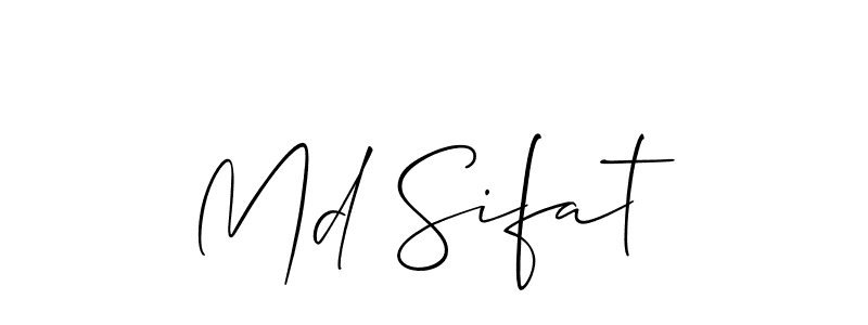 Design your own signature with our free online signature maker. With this signature software, you can create a handwritten (Allison_Script) signature for name Md Sifat. Md Sifat signature style 2 images and pictures png