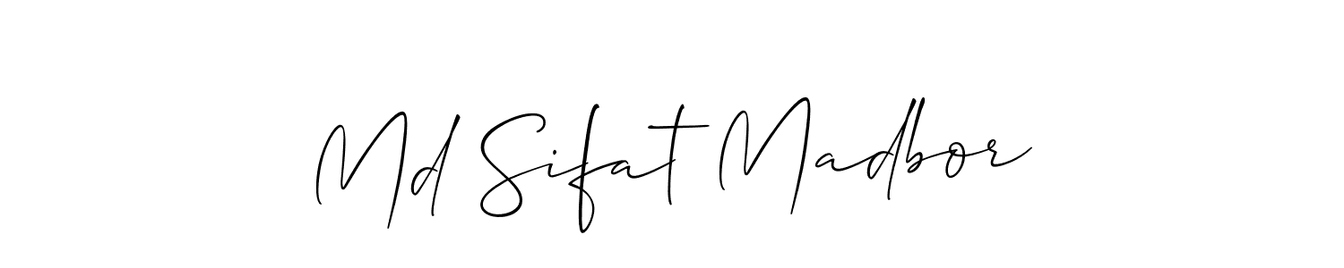 How to make Md Sifat Madbor name signature. Use Allison_Script style for creating short signs online. This is the latest handwritten sign. Md Sifat Madbor signature style 2 images and pictures png