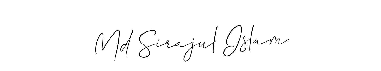 Make a short Md Sirajul Islam signature style. Manage your documents anywhere anytime using Allison_Script. Create and add eSignatures, submit forms, share and send files easily. Md Sirajul Islam signature style 2 images and pictures png