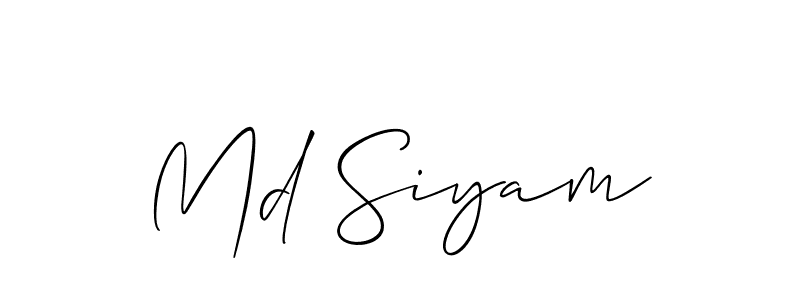 Allison_Script is a professional signature style that is perfect for those who want to add a touch of class to their signature. It is also a great choice for those who want to make their signature more unique. Get Md Siyam name to fancy signature for free. Md Siyam signature style 2 images and pictures png