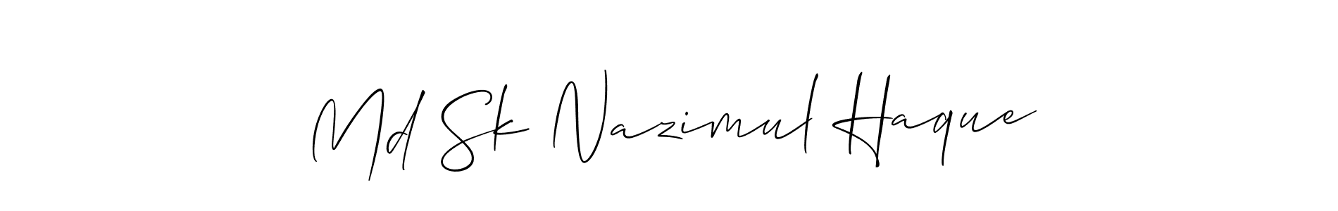 See photos of Md Sk Nazimul Haque official signature by Spectra . Check more albums & portfolios. Read reviews & check more about Allison_Script font. Md Sk Nazimul Haque signature style 2 images and pictures png