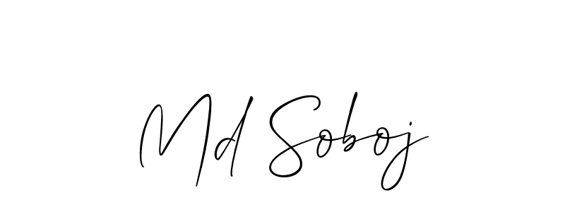 Design your own signature with our free online signature maker. With this signature software, you can create a handwritten (Allison_Script) signature for name Md Soboj. Md Soboj signature style 2 images and pictures png