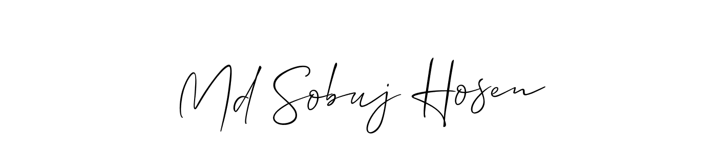 The best way (Allison_Script) to make a short signature is to pick only two or three words in your name. The name Md Sobuj Hosen include a total of six letters. For converting this name. Md Sobuj Hosen signature style 2 images and pictures png