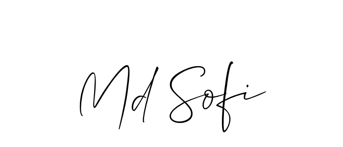 Create a beautiful signature design for name Md Sofi. With this signature (Allison_Script) fonts, you can make a handwritten signature for free. Md Sofi signature style 2 images and pictures png