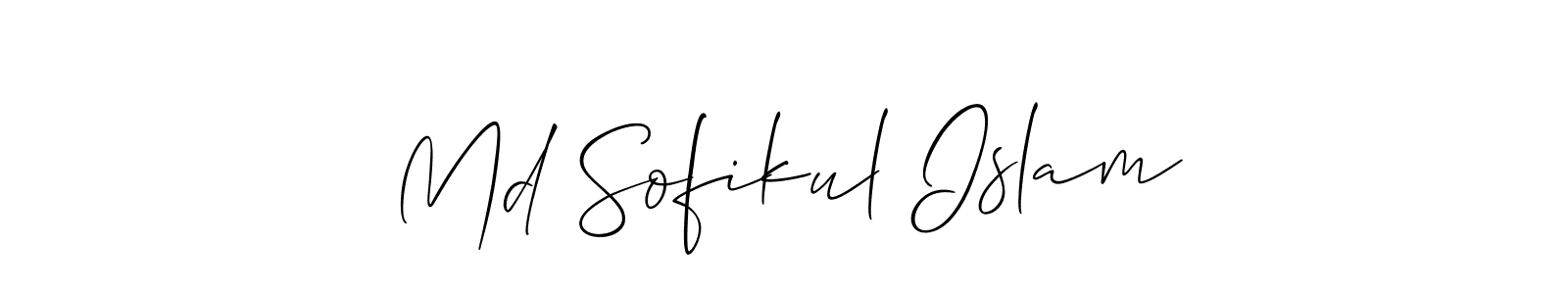 How to make Md Sofikul Islam name signature. Use Allison_Script style for creating short signs online. This is the latest handwritten sign. Md Sofikul Islam signature style 2 images and pictures png