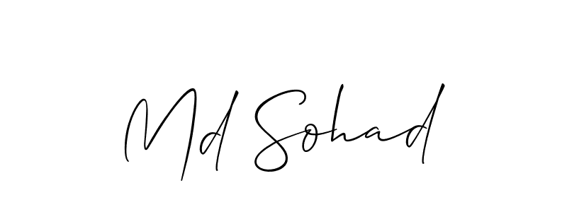Allison_Script is a professional signature style that is perfect for those who want to add a touch of class to their signature. It is also a great choice for those who want to make their signature more unique. Get Md Sohad name to fancy signature for free. Md Sohad signature style 2 images and pictures png