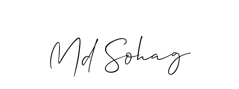 How to make Md Sohag signature? Allison_Script is a professional autograph style. Create handwritten signature for Md Sohag name. Md Sohag signature style 2 images and pictures png