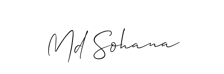 How to make Md Sohana signature? Allison_Script is a professional autograph style. Create handwritten signature for Md Sohana name. Md Sohana signature style 2 images and pictures png