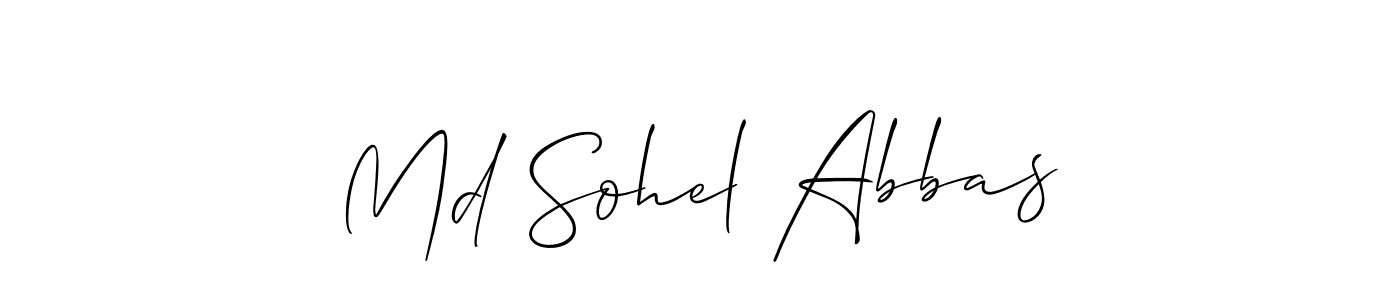Use a signature maker to create a handwritten signature online. With this signature software, you can design (Allison_Script) your own signature for name Md Sohel Abbas. Md Sohel Abbas signature style 2 images and pictures png