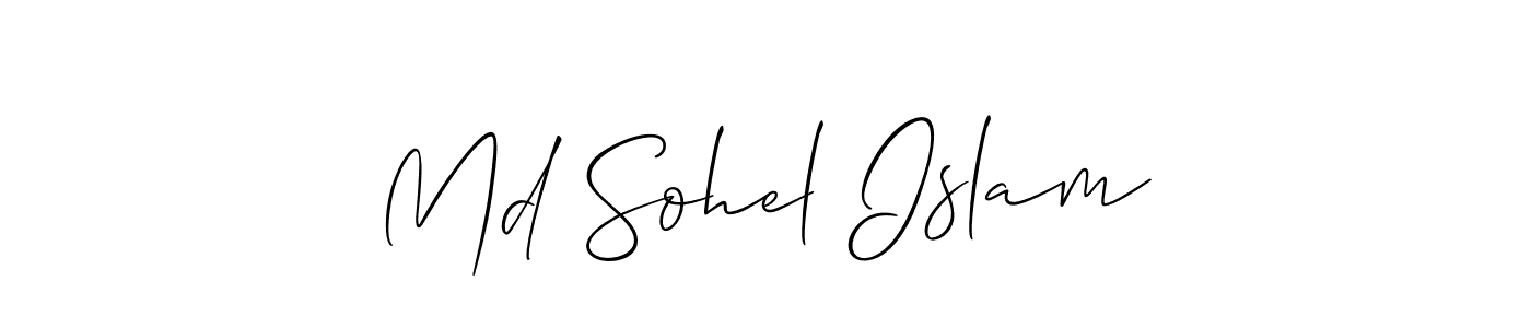 if you are searching for the best signature style for your name Md Sohel Islam. so please give up your signature search. here we have designed multiple signature styles  using Allison_Script. Md Sohel Islam signature style 2 images and pictures png