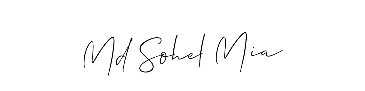 How to make Md Sohel Mia name signature. Use Allison_Script style for creating short signs online. This is the latest handwritten sign. Md Sohel Mia signature style 2 images and pictures png
