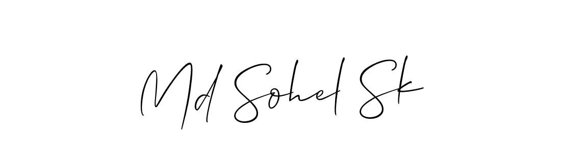 How to make Md Sohel Sk name signature. Use Allison_Script style for creating short signs online. This is the latest handwritten sign. Md Sohel Sk signature style 2 images and pictures png