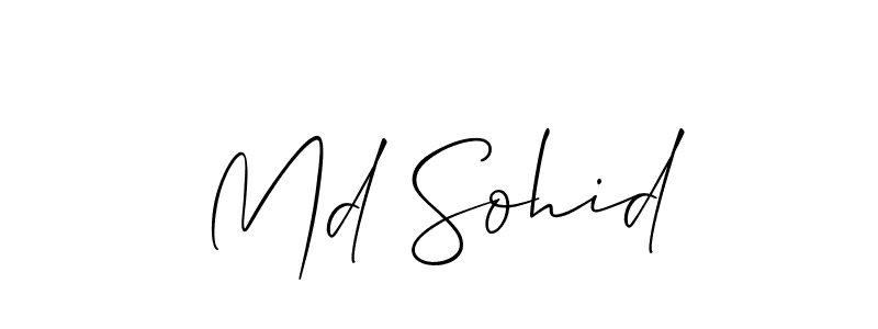 Design your own signature with our free online signature maker. With this signature software, you can create a handwritten (Allison_Script) signature for name Md Sohid. Md Sohid signature style 2 images and pictures png