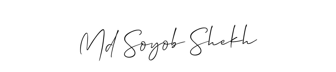 It looks lik you need a new signature style for name Md Soyob Shekh. Design unique handwritten (Allison_Script) signature with our free signature maker in just a few clicks. Md Soyob Shekh signature style 2 images and pictures png