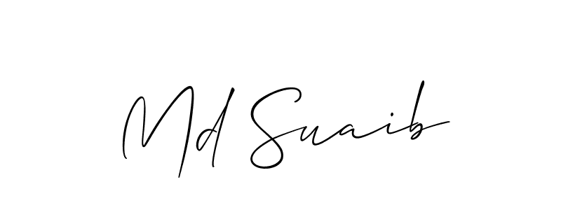 You should practise on your own different ways (Allison_Script) to write your name (Md Suaib) in signature. don't let someone else do it for you. Md Suaib signature style 2 images and pictures png