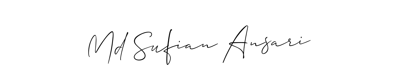 How to Draw Md Sufian Ansari signature style? Allison_Script is a latest design signature styles for name Md Sufian Ansari. Md Sufian Ansari signature style 2 images and pictures png