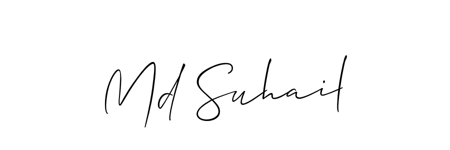 Use a signature maker to create a handwritten signature online. With this signature software, you can design (Allison_Script) your own signature for name Md Suhail. Md Suhail signature style 2 images and pictures png