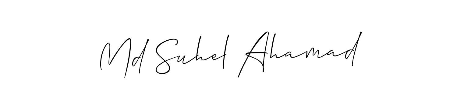 This is the best signature style for the Md Suhel Ahamad name. Also you like these signature font (Allison_Script). Mix name signature. Md Suhel Ahamad signature style 2 images and pictures png