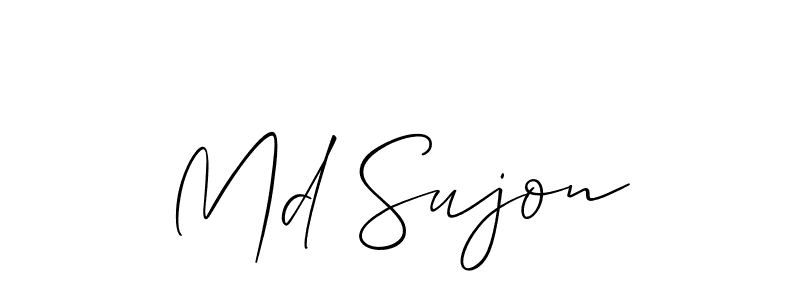 Md Sujon stylish signature style. Best Handwritten Sign (Allison_Script) for my name. Handwritten Signature Collection Ideas for my name Md Sujon. Md Sujon signature style 2 images and pictures png