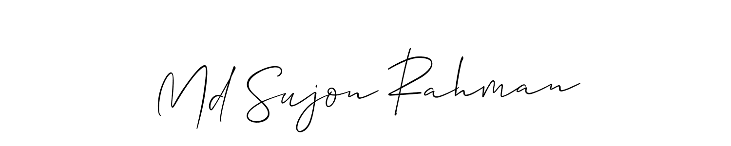 Also we have Md Sujon Rahman name is the best signature style. Create professional handwritten signature collection using Allison_Script autograph style. Md Sujon Rahman signature style 2 images and pictures png