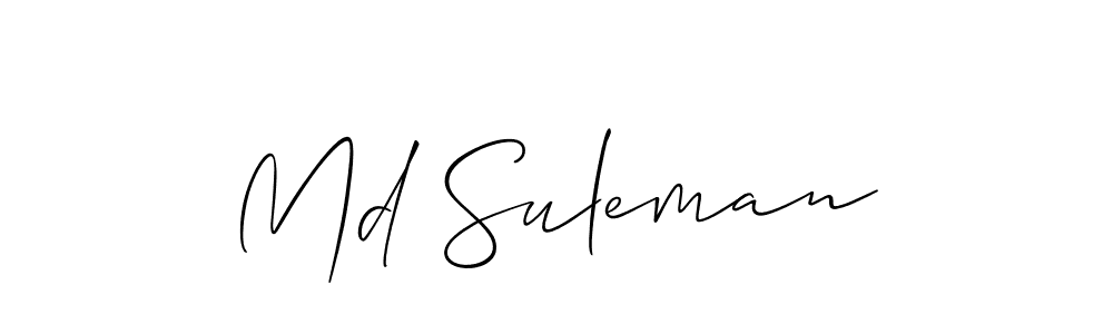 Use a signature maker to create a handwritten signature online. With this signature software, you can design (Allison_Script) your own signature for name Md Suleman. Md Suleman signature style 2 images and pictures png