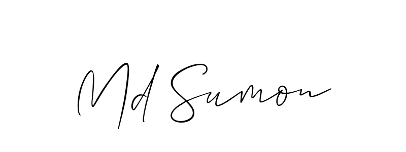 Design your own signature with our free online signature maker. With this signature software, you can create a handwritten (Allison_Script) signature for name Md Sumon. Md Sumon signature style 2 images and pictures png