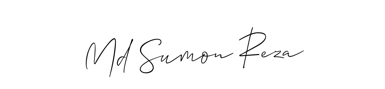 You should practise on your own different ways (Allison_Script) to write your name (Md Sumon Reza) in signature. don't let someone else do it for you. Md Sumon Reza signature style 2 images and pictures png