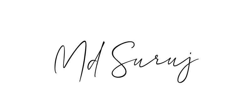Allison_Script is a professional signature style that is perfect for those who want to add a touch of class to their signature. It is also a great choice for those who want to make their signature more unique. Get Md Suruj name to fancy signature for free. Md Suruj signature style 2 images and pictures png