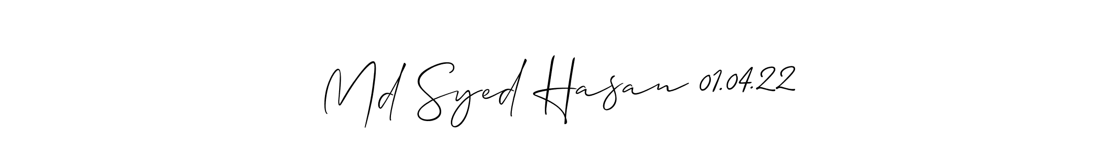 Make a beautiful signature design for name Md Syed Hasan 01.04.22. Use this online signature maker to create a handwritten signature for free. Md Syed Hasan 01.04.22 signature style 2 images and pictures png