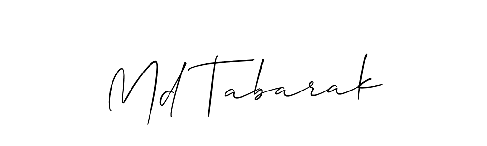 Also we have Md Tabarak name is the best signature style. Create professional handwritten signature collection using Allison_Script autograph style. Md Tabarak signature style 2 images and pictures png