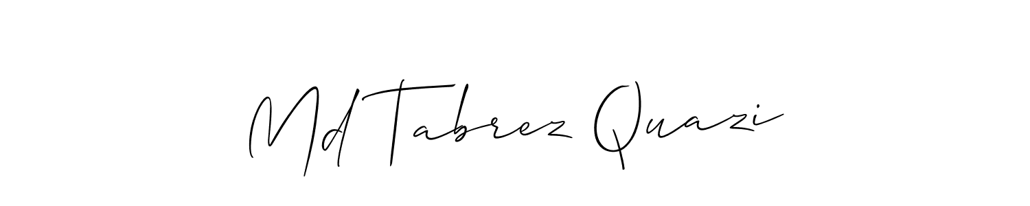 Also You can easily find your signature by using the search form. We will create Md Tabrez Quazi name handwritten signature images for you free of cost using Allison_Script sign style. Md Tabrez Quazi signature style 2 images and pictures png