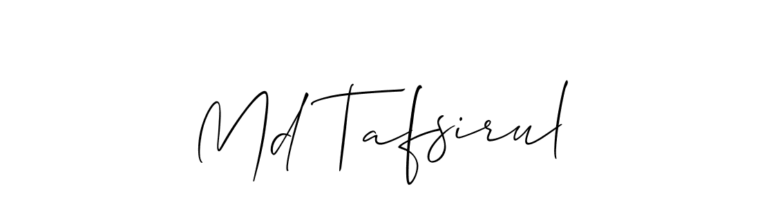 Allison_Script is a professional signature style that is perfect for those who want to add a touch of class to their signature. It is also a great choice for those who want to make their signature more unique. Get Md Tafsirul name to fancy signature for free. Md Tafsirul signature style 2 images and pictures png