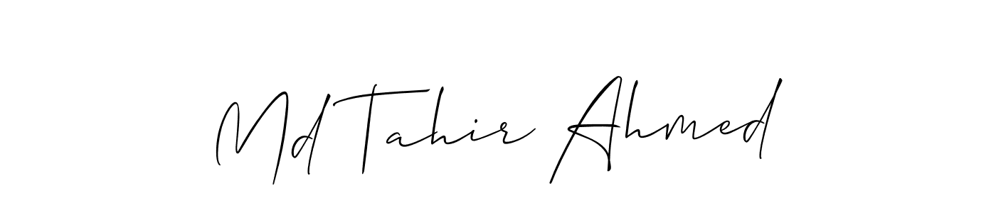 Create a beautiful signature design for name Md Tahir Ahmed. With this signature (Allison_Script) fonts, you can make a handwritten signature for free. Md Tahir Ahmed signature style 2 images and pictures png