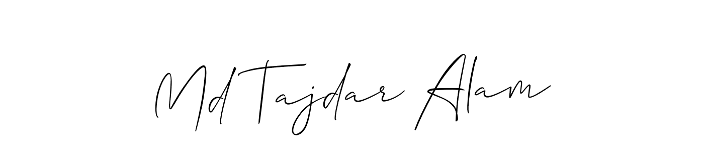 It looks lik you need a new signature style for name Md Tajdar Alam. Design unique handwritten (Allison_Script) signature with our free signature maker in just a few clicks. Md Tajdar Alam signature style 2 images and pictures png