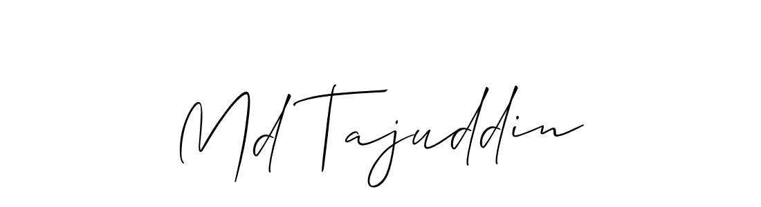 Design your own signature with our free online signature maker. With this signature software, you can create a handwritten (Allison_Script) signature for name Md Tajuddin. Md Tajuddin signature style 2 images and pictures png