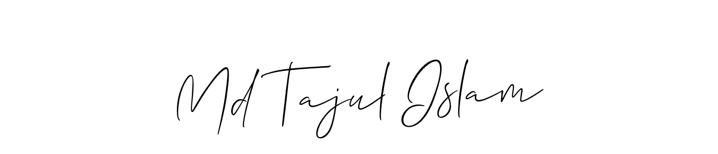 This is the best signature style for the Md Tajul Islam name. Also you like these signature font (Allison_Script). Mix name signature. Md Tajul Islam signature style 2 images and pictures png