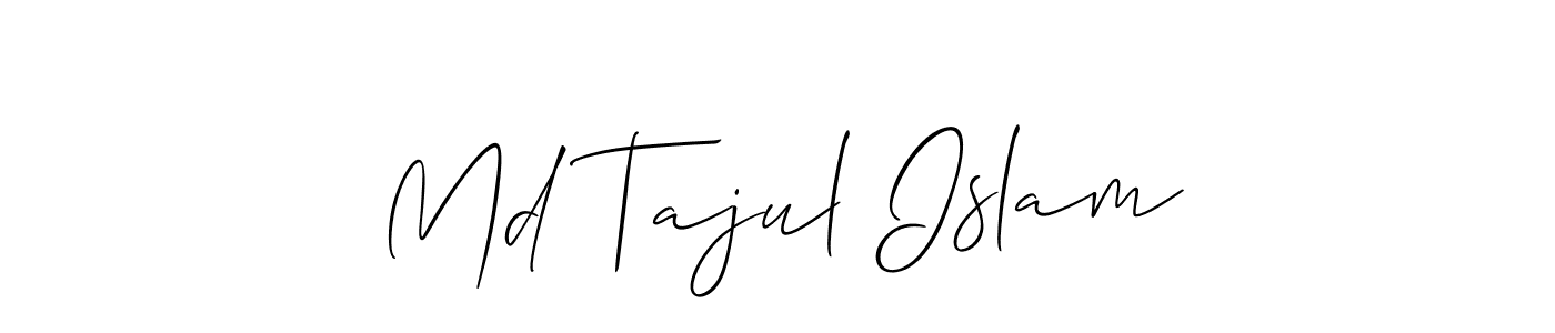 Design your own signature with our free online signature maker. With this signature software, you can create a handwritten (Allison_Script) signature for name Md Tajul Islam. Md Tajul Islam signature style 2 images and pictures png