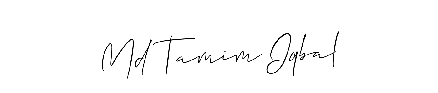 Design your own signature with our free online signature maker. With this signature software, you can create a handwritten (Allison_Script) signature for name Md Tamim Iqbal. Md Tamim Iqbal signature style 2 images and pictures png