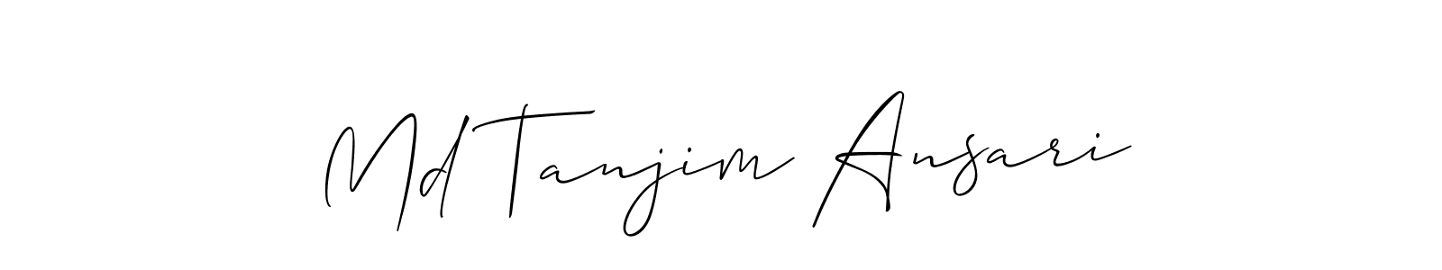 Allison_Script is a professional signature style that is perfect for those who want to add a touch of class to their signature. It is also a great choice for those who want to make their signature more unique. Get Md Tanjim Ansari name to fancy signature for free. Md Tanjim Ansari signature style 2 images and pictures png
