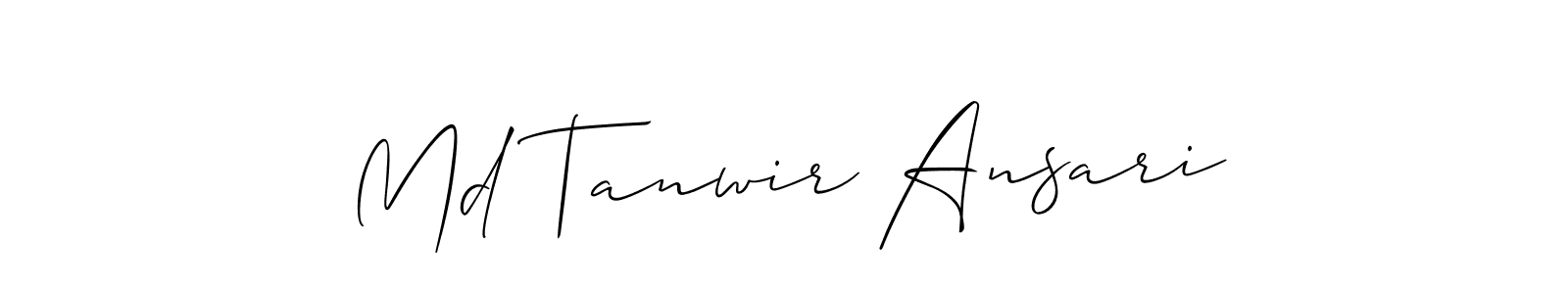 How to Draw Md Tanwir Ansari signature style? Allison_Script is a latest design signature styles for name Md Tanwir Ansari. Md Tanwir Ansari signature style 2 images and pictures png