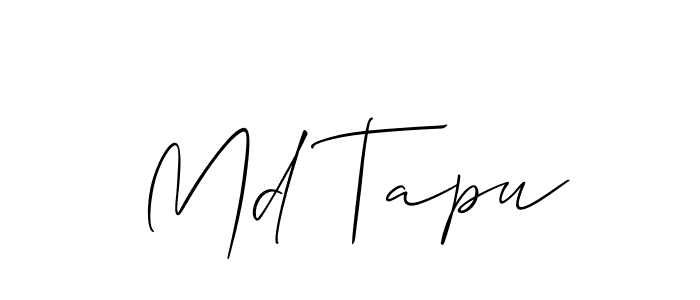 Also we have Md Tapu name is the best signature style. Create professional handwritten signature collection using Allison_Script autograph style. Md Tapu signature style 2 images and pictures png