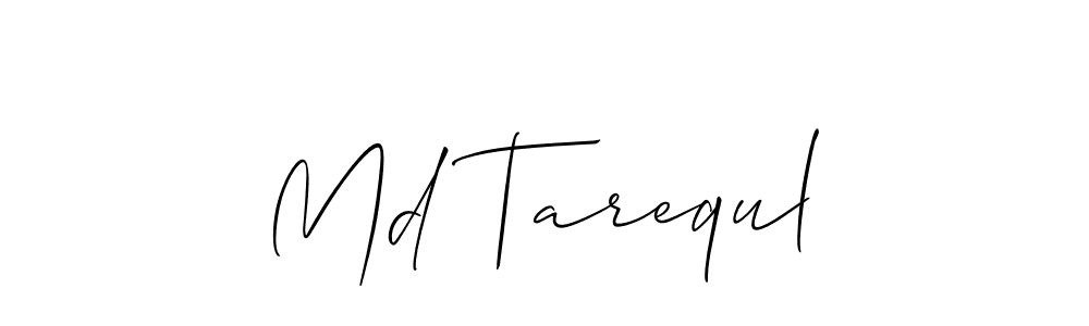 How to make Md Tarequl signature? Allison_Script is a professional autograph style. Create handwritten signature for Md Tarequl name. Md Tarequl signature style 2 images and pictures png